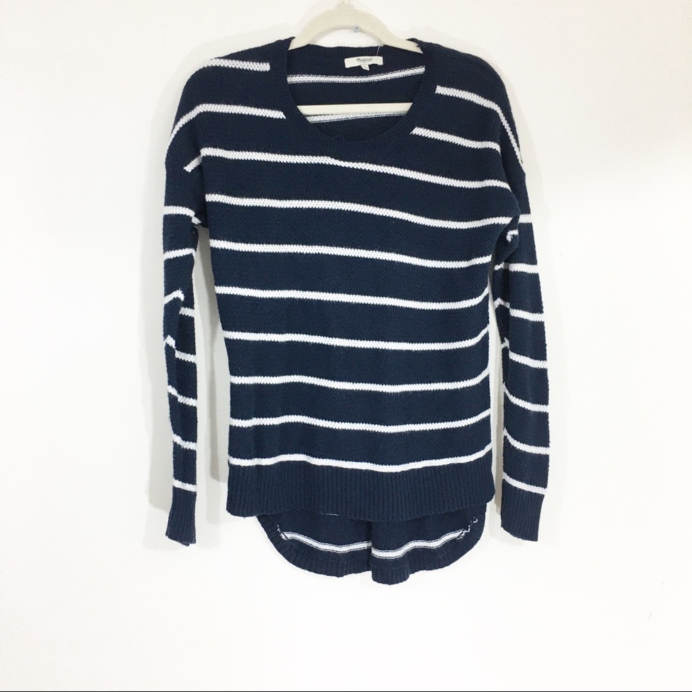 Madewell Blue & White Striped Sweater